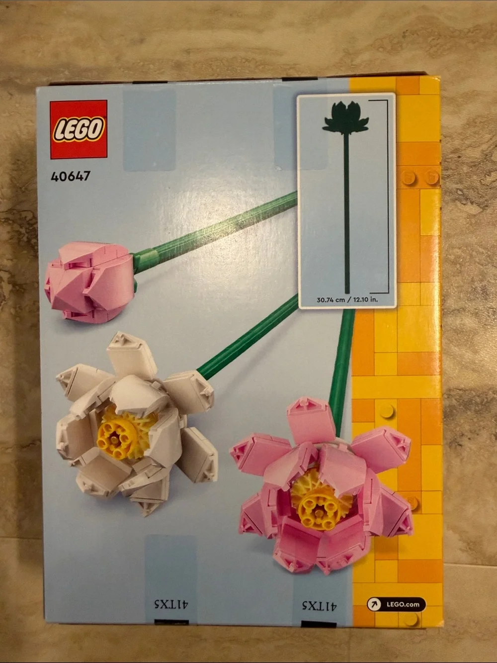 LEGO Pink & White Lotus Flowers Floral Display NWT